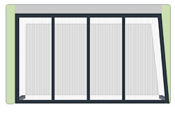 Schéma n°3 d'exemple de la configuration personnalisée de la Pergola CLIMALUX NEOLINE