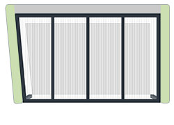 Schéma n°3 d'exemple de la configuration personnalisée de la Pergola CLIMALUX