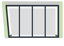 Schéma n°4 d'exemple de la configuration personnalisée de la Pergola CLIMALUX NEOLINE