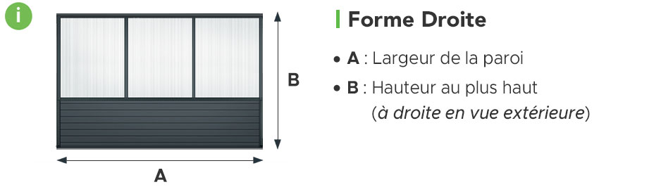 Schéma de la Forme Droite de la Paroi Mixte Latérale