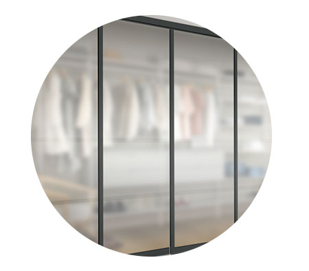 Photo de la Porte Vitrée pour Dressing Teinte Dépoli