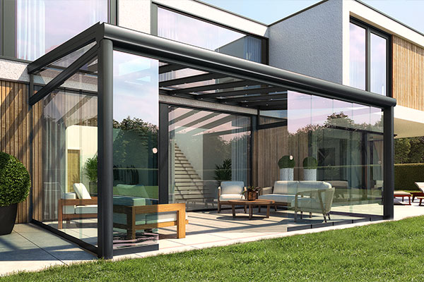 Image des Rideaux de Verre pour Pergola