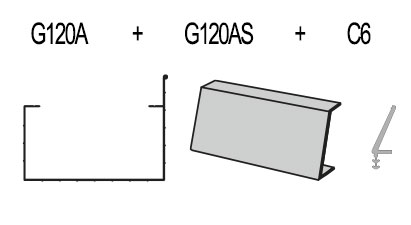 Schema du Pack Chêneau Gouttière du Kit 16mm