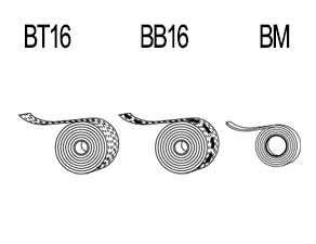 Schema du Rubans adhésifs pour plaques du Kit 16mm