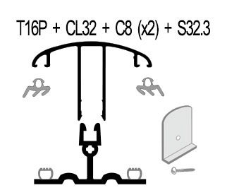 Schema du Pack Profil de Jonction du Kit 32mm