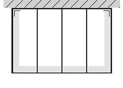 Schema n°1 de la Configuration Standard de la Toiture de Véranda Climalux