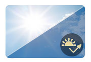 Picto du Verre Bleu Sunshade Anti-chaleur